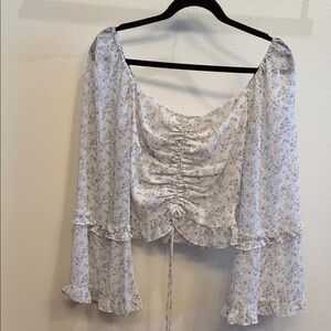 Altar'd State Lavender Floral Blouse